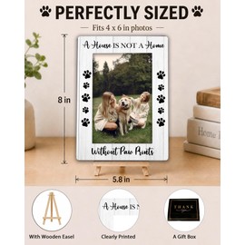 Dog Picture Frame 4×6，Dog Lovers Gift for Women