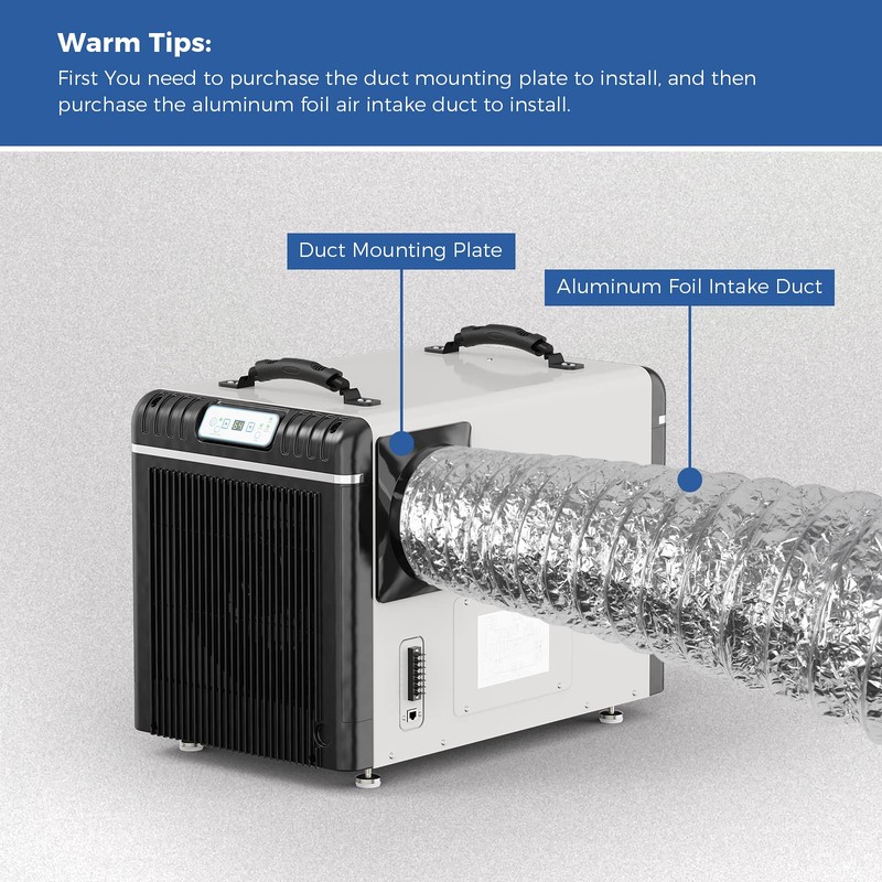 ALORAIR Dehumidifier Aluminum foil Outlet Duct with a Diameter of
