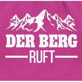 Shirtracer - Gym Bag Backpack - Ski Holiday Apres Ski - The Mountain Calls, 05 Fuchsia, Unit size