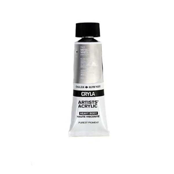 Daler-Rowney Cryla Acrylic 75 ml Metallic White Imit, Professional Artists