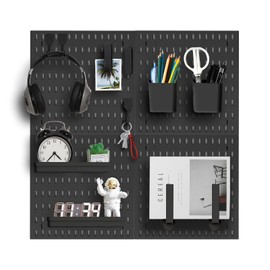 Zestify Revamp Your Space With A Versatile Pegboard Kit - Effortlessly Organize Home, Office, And Gaming Setup With Customizable Hanging Solutions (Black)