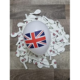 Tri Products Union Jack Flag Balloons Queen's Platinum Jubilee Celebration Party Supplies (10 pcs)