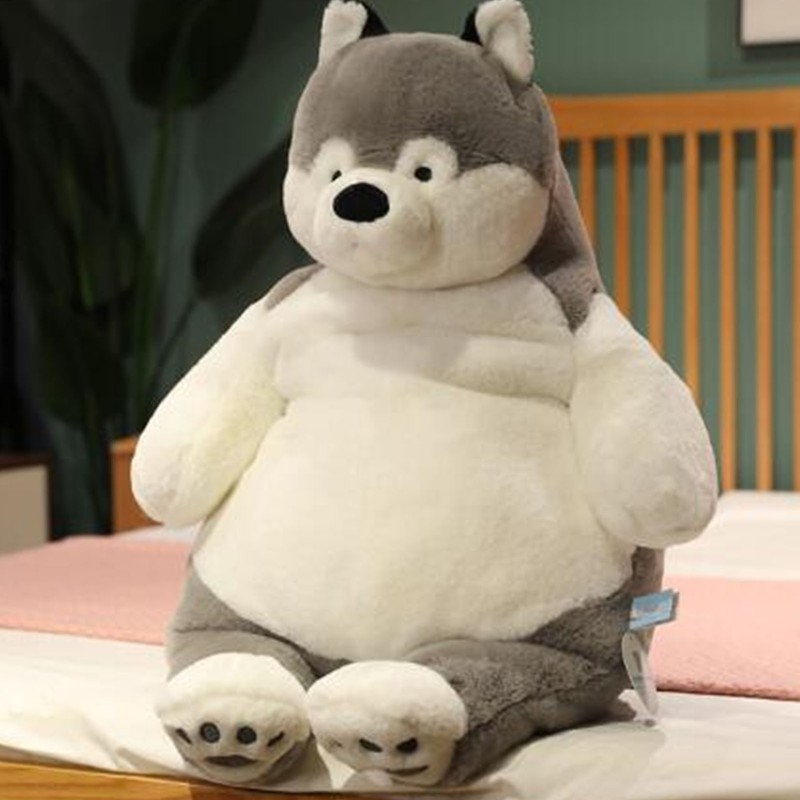 Lovely Stuffed Dog Doll Grey White Decompression Cute Dog Plush