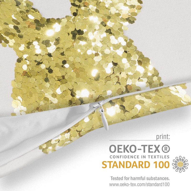 VOID Golden Rabbit Cushion Cover 40 x 40 cm Polyester