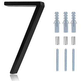 House Address Numbers - 5 Inch Floating House Numbers With Nail Kit And Instructions Easy To Install Number 7