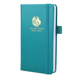 Diary 2026-2027 - 18 Month Mid Year Diary from Jul. 2026 to Dec.2027, A6 Pocket Week to View, Weekly & Month Planner with Leather Cover, Pen Loop (Aqua Blue)