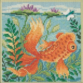 Mill Hill Koi Pond Beaded Counted Cross Stitch Kit Buttons & Beads 2023 Spring Series MH142311