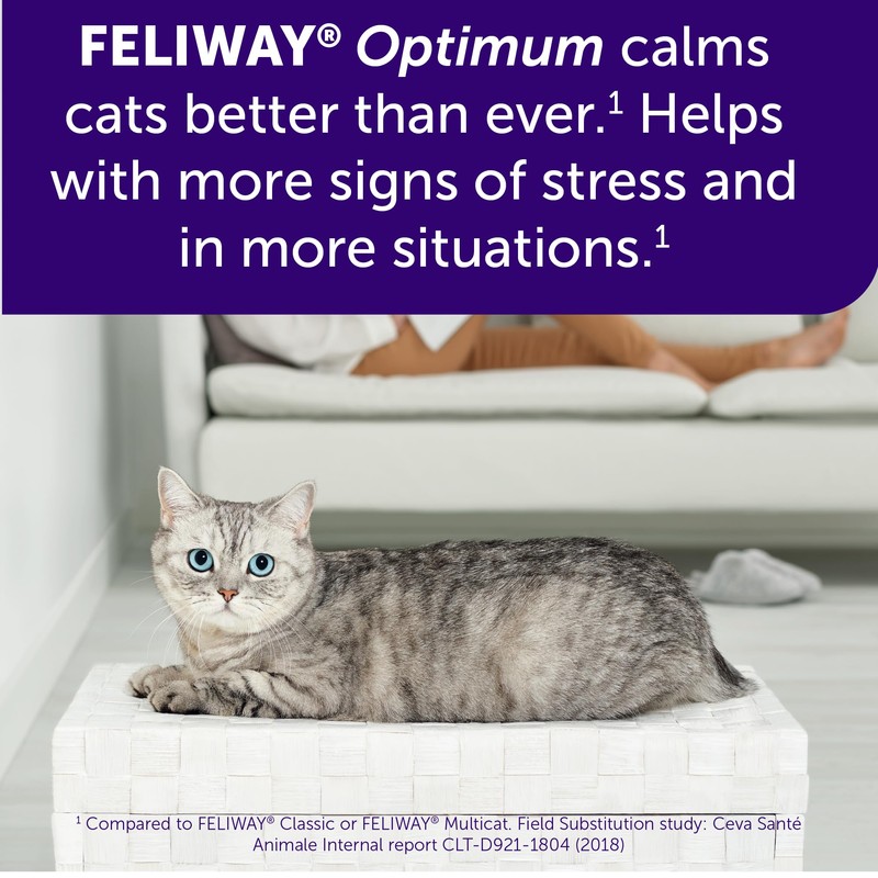 FELIWAY FELIWAY Optimum Cat, Enhanced Calming Pheromone Diffuser, 30 Day