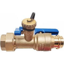 3/4 inch Press Tankless water heater isolation valve kit w pressure relief valve