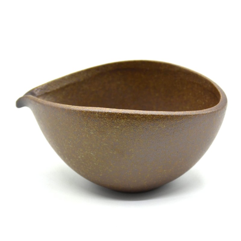 Katakuchi Ball Medium Bizen Style Matcha Bowl, 6.1 fl oz