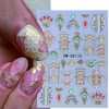 2 Sheets Sun Moon Nail Stickers 5D Embossed Bohemian Style