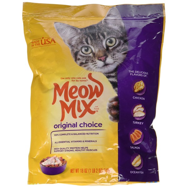 Meow Mix Original Dry Cat Food, 18-Ounce
