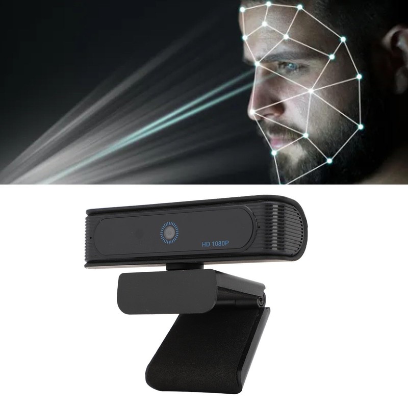 Facial Recognition Webcam for Windows 10 11, Webcam 1080p HD