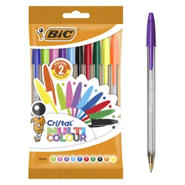 BIC Crystal Multicolour&nbsp;&ndash;&nbsp;Pen Bag Pack of 10 multicoloured
