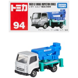 Takara Tomy Tomica No. 94 Isuzu Elf Bridge Inspection Vehicle (Box), Mini Car, Toy, Ages 3 and Up, Toy Safety Standard Passed, ST Mark Certified