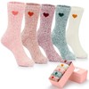 SISOSOCK Fuzzy Socks for Women Cute Cat Paw Socks 5