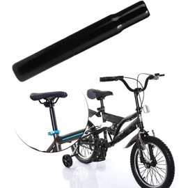 Black Bike Seat Post Steel 25.4mm for Tube Bike Chair Parts Cycling B Bike Handlebars, Seat Posts
