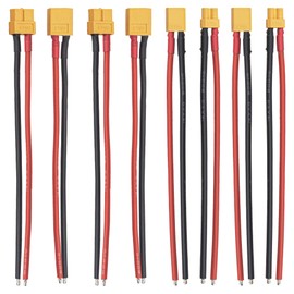 8Pcs ShareGoo 5.9" XT30 Plug & XT60 XT-60 Plug Male Female Connector Adapter with 14AWG Cable for RC Car FPV Lipo Battery ESC Charger
