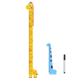 DHWEKU Children's Growth Chart Giraffe Head Baby Height Chart Height Chart Measuring Bar Altimeter for Children's Room Nursery Animal Wall Decal with Ruler and Pen