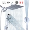 10'' High-Pressure Rainfall Shower Head & Handheld Combo - 8+2