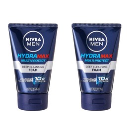 NIVEA Men Hydra Max Ocean Power Face Wash Gel 100ml | Deep Cleansing with Vitamin E & Menthol | Fights Oil, Unclogs Pores, Refreshes Skin | All Skin Types | Dermatologically Tested, Pack of 2