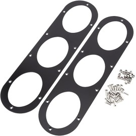 VIPIH 2pcs Aluminum Universal Car Rear Bumper Race Air Diversion Diffuser Panel