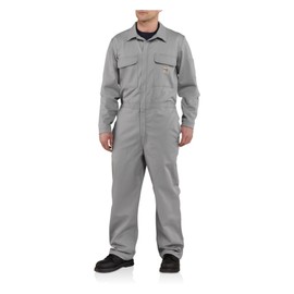 Carhartt Mens Flame Resistant Traditional Twill (Big & Tall) Overalls and Coveralls Workwear Apparel, Gray, 46 Short US