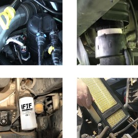 iFJF FD4615 Fuel Filter and FL2051S Oil Filter FA-1902 Engine Air Filter Replacement for 2011-2016 F250-F550 Super Duty 2016 F650-F750 6.7L V8 Diesel Engine Replaces BC3Z-9N184-B BC3Z-6731-B