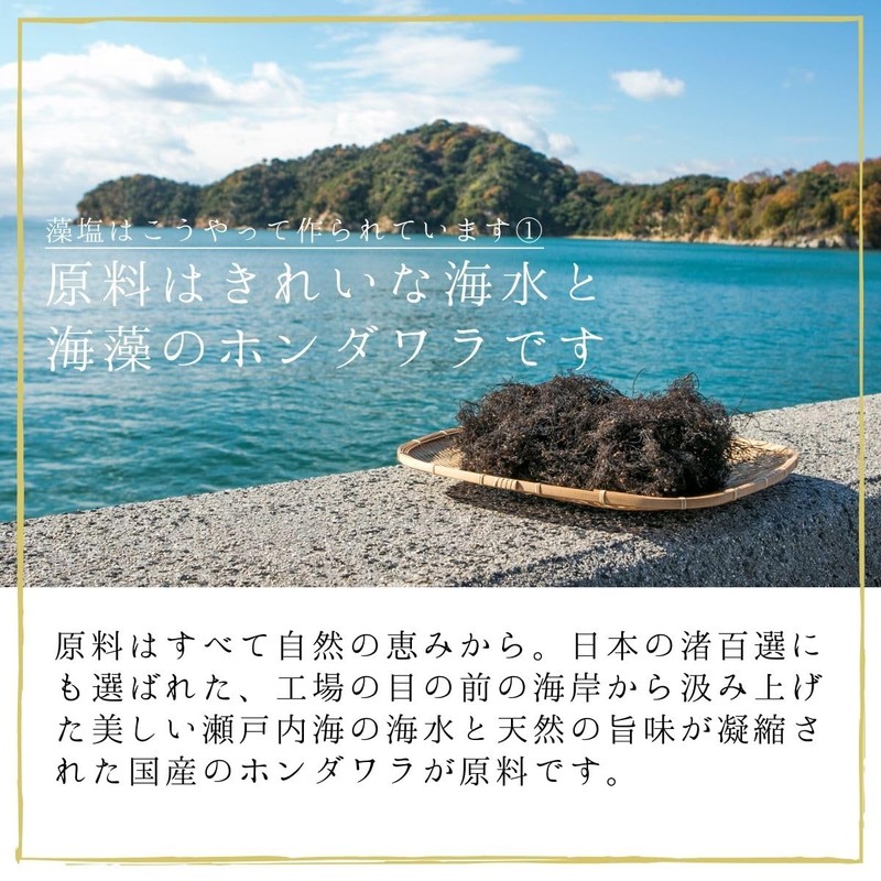 【まとめ買い】蒲刈物産 海人の藻塩 スタンドパック 300g (100g×3袋) 特製ティッシュ付き【Ace Organic Nature】