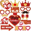 Valentines Day Decorations Photo Booth Props Red Glittery Valentines Day
