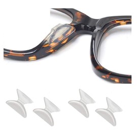 AM Landen 1.3mm 5 Pairs Transparent Non-Slip Silicone Nose Pads for Eyeglasses Individual Packaging