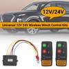 2pcs Wireless Winch Remote Control Kit 12V Recovery Switch Universal