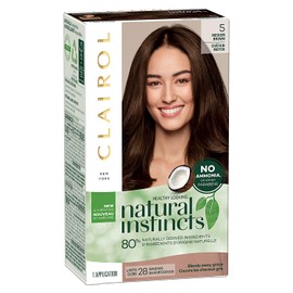 Clairol Natural Instincts Semi-Permanent, 5 Medium Brown, Hazelnut, 1 Count