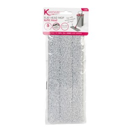 Kleeneze KL080936EU7 Microfibre Mop Head for Flat Mop KL062253, Washable Replacement Head, Absorbent Cleaning Pad, Hard Floor Mop, Can Be Used Wet and Dry