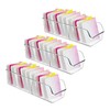 DIBALIYI 3PCS Plastic Tea Box, Clear Tea Bag Storage, Divided