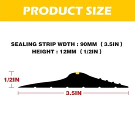 10Ft Weather Stripping Universal Garage Door Threshold Seal Strip, Garage Door Bottom Seal DIY Replacement with 10oz Glue Gel