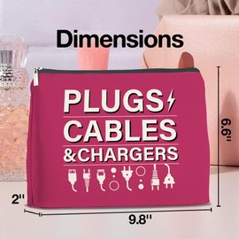 UPNEGE Pink Charger Storage Makeup Bag Gifts for Women Cosmetic Bag Zipper Pouch for Travel Vacation Business