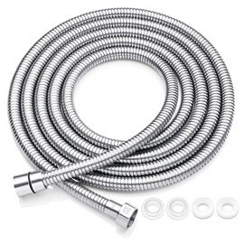 WTEETB Shower Hose Extra Long 118 Inches, 304 Stainless Steel Handheld Shower Head Hose Replacement, Flexible Hose Attachment, Toilet Hose for Bidet Sprayer 10 feet