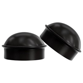 VIVIDA 2-3/8" Chain Link Post Caps, Black Post Cap for Chain Link Fence, for 2-3/8" OD Pipe, Black Powder Coated, 2 PCS