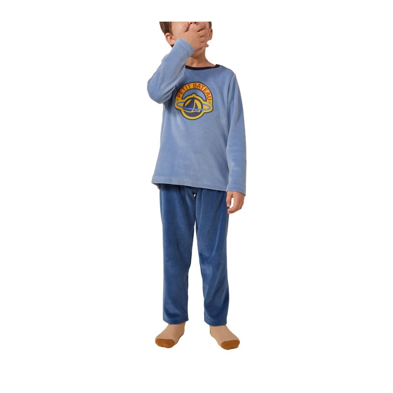 Petit Bateau Boys Long Sleeve Pyjamas, Incognito/Beach