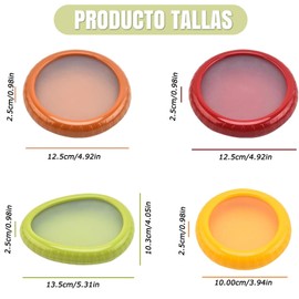 WADY Juego de 4 Recipientes de Silicona Reutilizables para Conservar Frutas y Verduras, Recipientes Reutilizables para Conservar en el Frigorífico, Ideales para Tomates, Cebollas, Limones y Aguacates