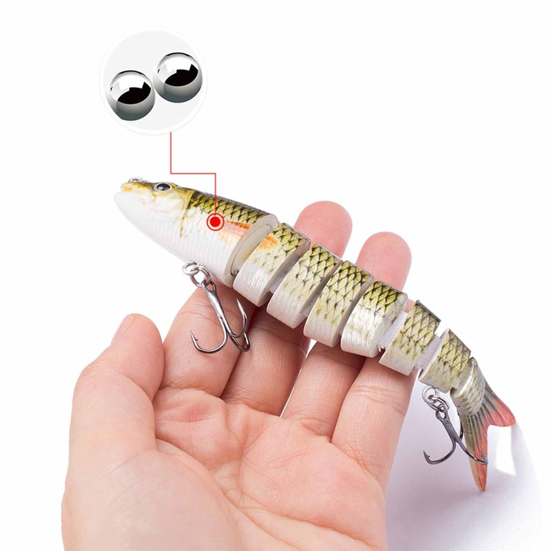 Fishing Lures, Sea Bait for Bass, Perch, Trout, Multi-Jointed Swimbaits,