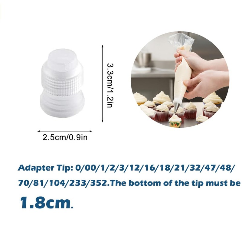 Small Icing Coupler for Piping Bags,20 Pcs Piping Nozzle Coupler