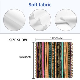 Yibeas African Background Cloth Napkins Set of 4 Soft Tribal Traditional Grunge Different Shapes and Patterns Polyester Dinner Napkin for Family Restaurant Weddings Parties 18 x 18 inch