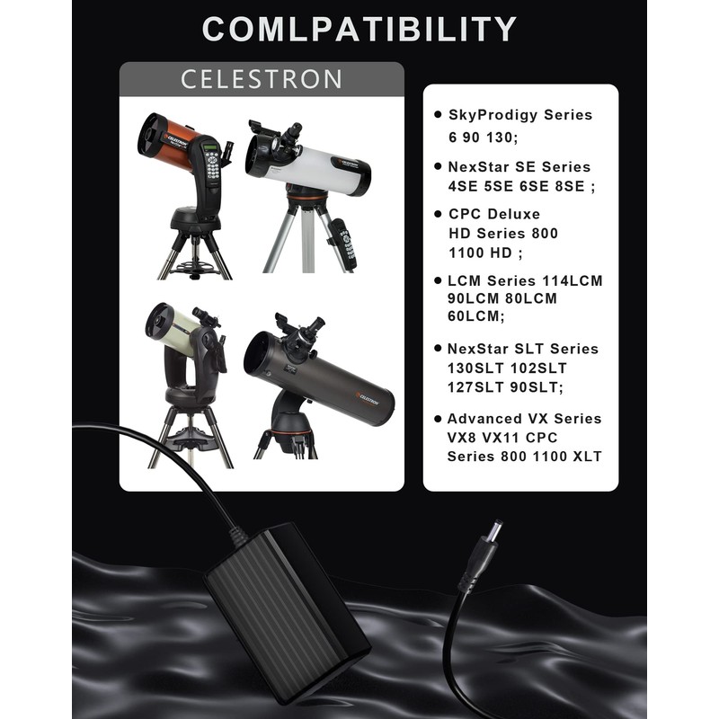 WUKUR Adapter Replacement for Celestron 18778 AC Power Adapter Compatible