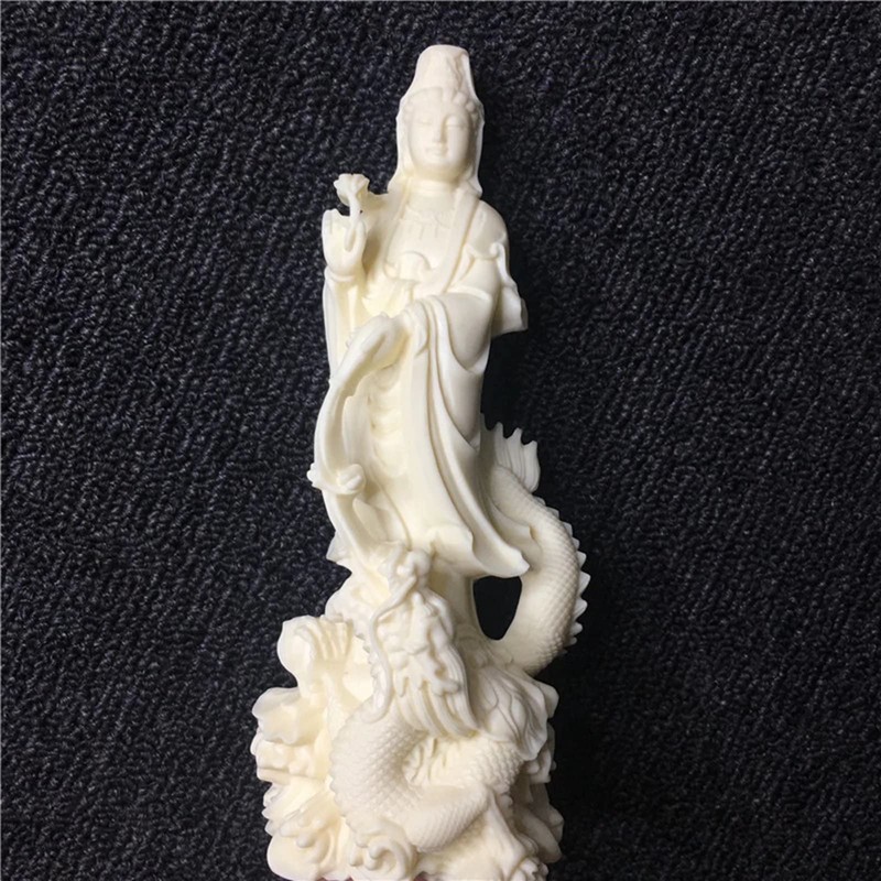 Guanyin subdues The Dragon Statue Gift Giving,White kuanyin Statue for