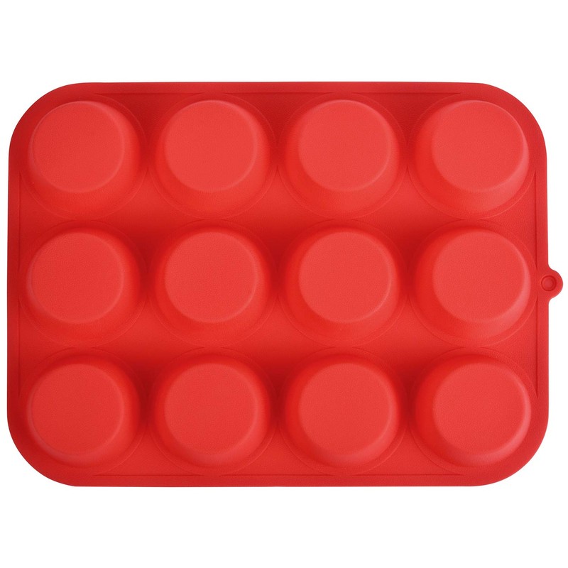 Zuvo Silicon Muffin Tray 12 Cups - Non Stick Baking