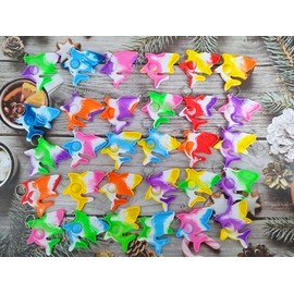 30 Packs Bulk Shark Backpack Mini pop Fidget Keychain ，Summer Birthday Party Favors,Students Bubble Prize for boy and Little Girl,Kids