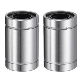 QUARKZMAN LM8UU Linear Bearings 8 mm Bore 15 mm OD 24 mm Length Linear Ball Bearings Double-Sided Rubber Sealed Bearing Steel for CNC Machine 3D Printer Food Packaging Machine Pack of 2