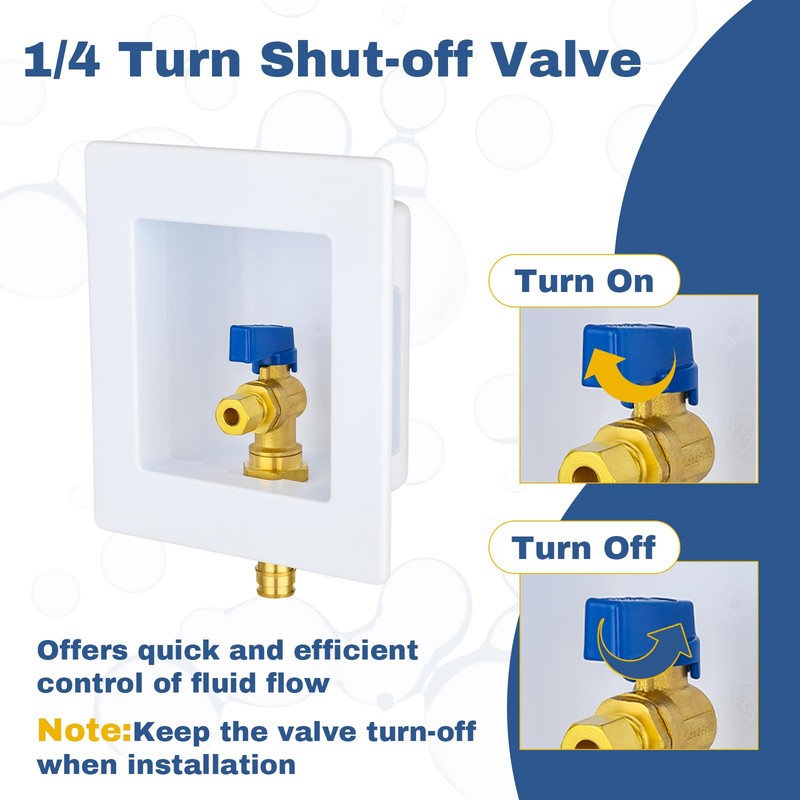 2-PACK GUOFIS Ice Maker Outlet Box,1/2" PEX-A Expansion Inlet x